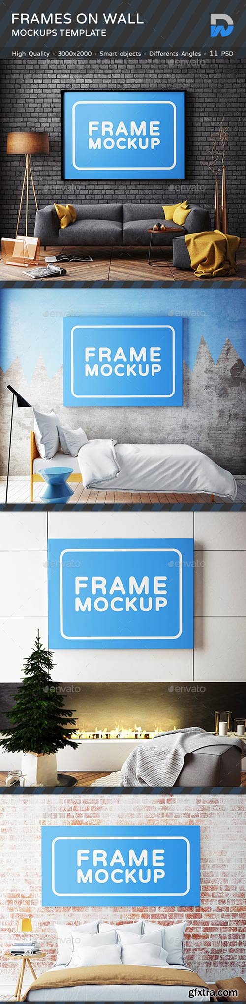 GraphicRiver - Frames Mockups on Wall 18599268