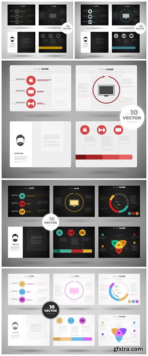 Layout Design Template For Presentation #29 - 5 Vector