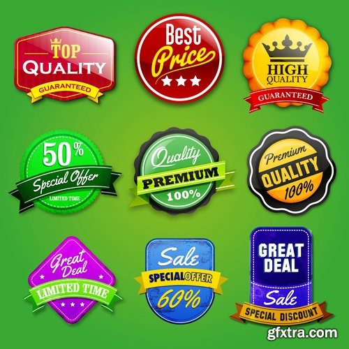 Collection of label discount sale sticker logo frame border card 8-25 EPS