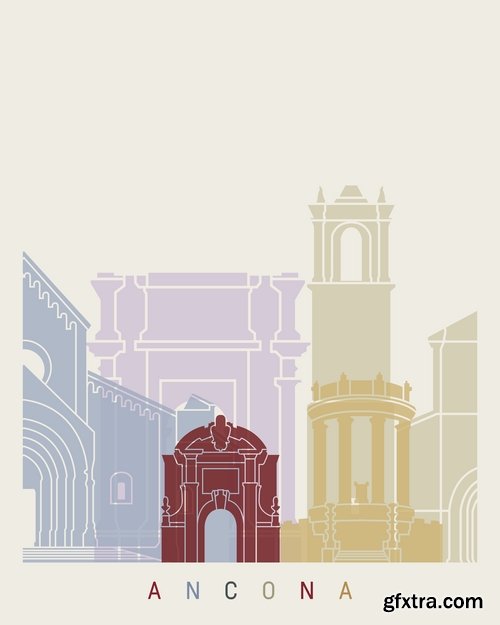 Collection of the capital city of the world monument landmark vector image 25 EPS