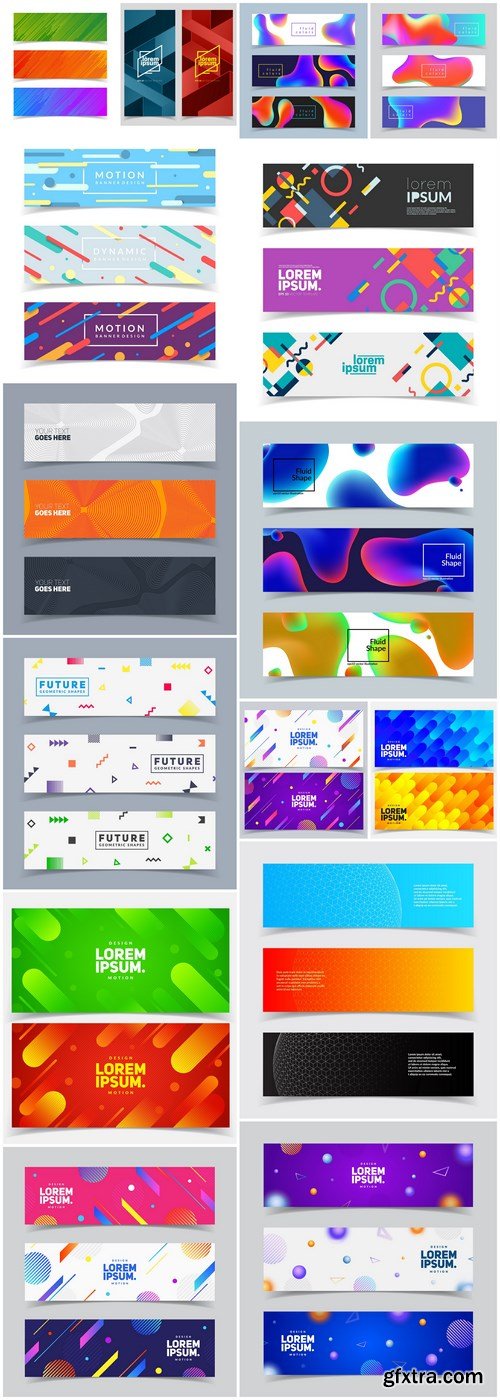 Abstract Banners Collection #128 - 15 Vectors