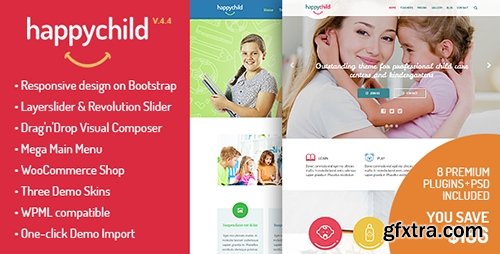 ThemeForest - HappyChild v4.5.1 - Kindergarten WordPress Theme - 8621832