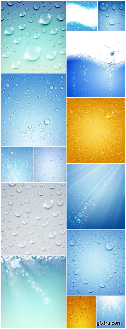 Backgrounds Water Splash - 14 Vector