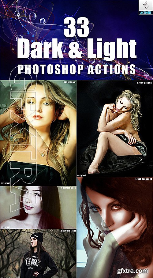 GraphicRiver - 33 Dark & Light Photoshop Actions 19193007