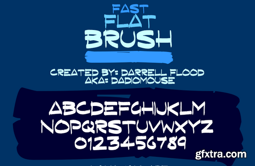 Fast Flat Brush font