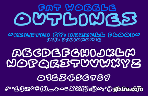 Fat Wobble Outlines font