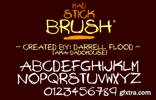 Mad Stick Brush font