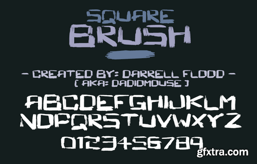 Square Brush font