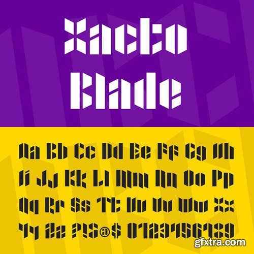 Xacto Blade font