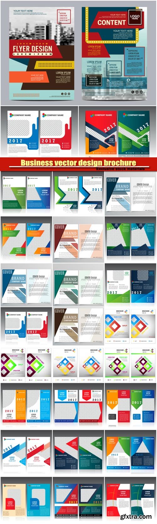 Business vector design brochure, creative flyer template