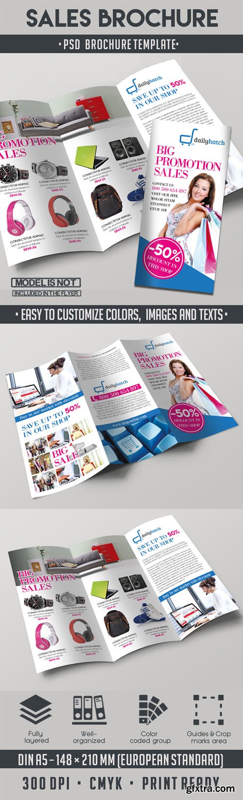 Big Sale Tri-fold Brochure PSD Template