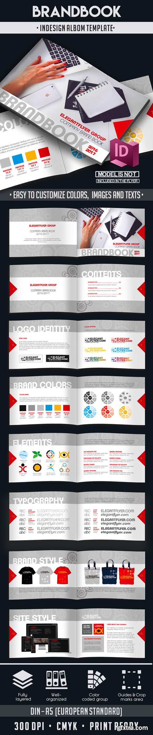 Brand Book - Indesign Album INDD Template [16 pages/A5]