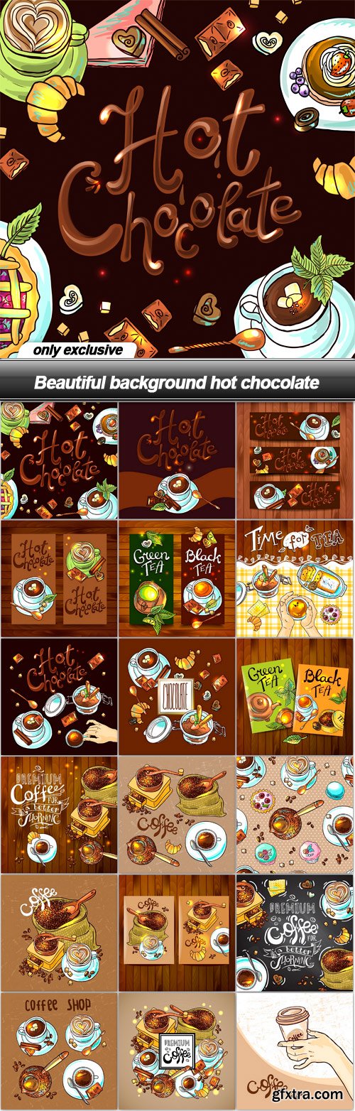 Beautiful background hot chocolate - 18 EPS