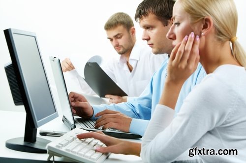 Collection of people typing on computer business technology 25 HQ Jpeg