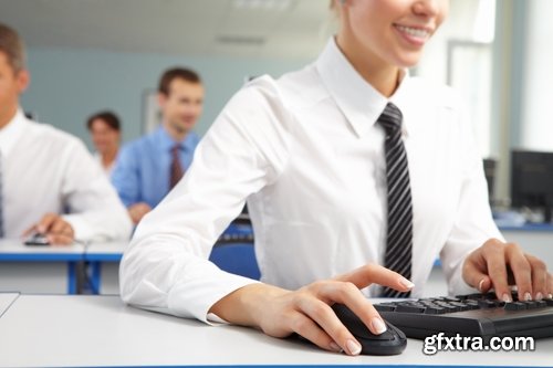 Collection of people typing on computer business technology 25 HQ Jpeg