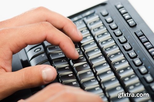Collection of people typing on computer business technology 25 HQ Jpeg