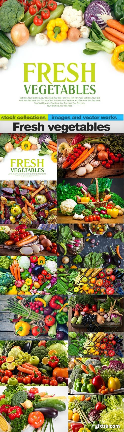 Fresh vegetables, 15 x UHQ JPEG