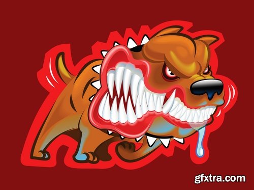 Collection of cartoon illustration for print on t-shirt comic things people animal caricature 25 EPS