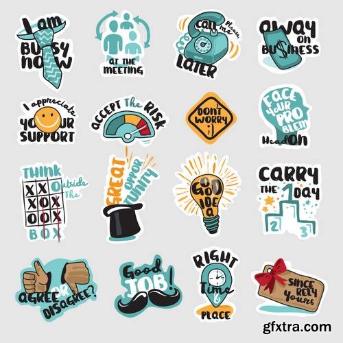 Set of Flat Design Stickers