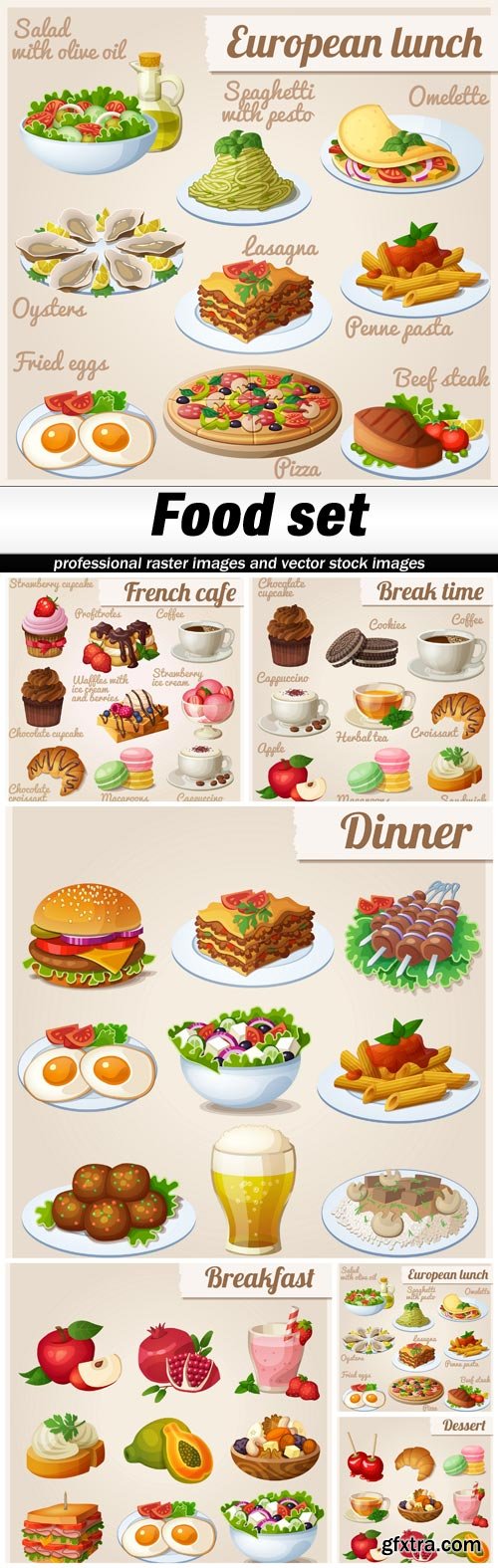 Food set - 6 EPS