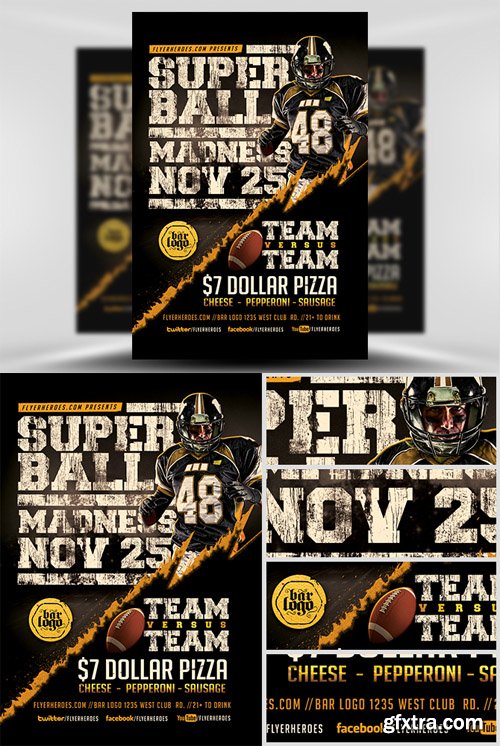 Super Ball Madness Flyer Template