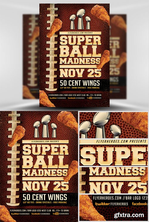 Super Ball Madness Flyer Template v2