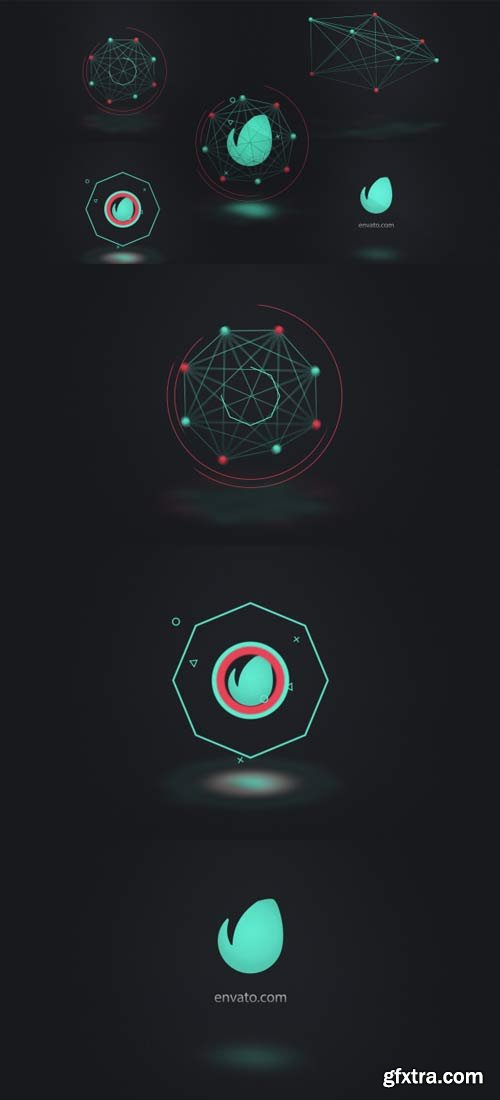 Videohive - Connected Shapes Logo Reveal - 19301489