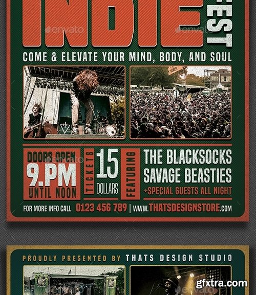 GraphicRiver - Indie Fest Flyer Template V1 15716289