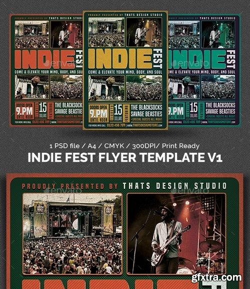 GraphicRiver - Indie Fest Flyer Template V1 15716289