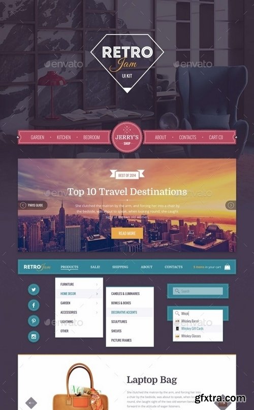 GraphicRiver - Retro Jam UI Kit 19038167