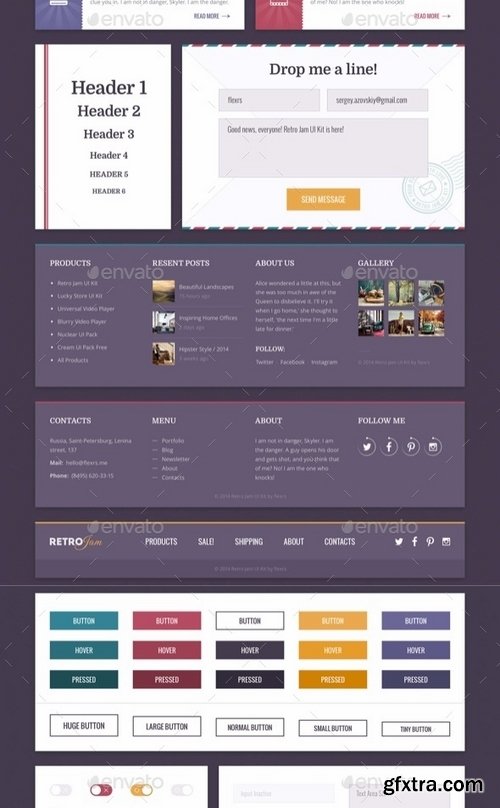 GraphicRiver - Retro Jam UI Kit 19038167