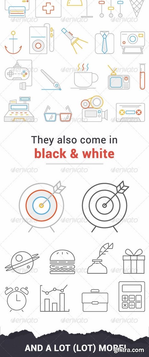 GraphicRiver - 500 Line Icons 7810258