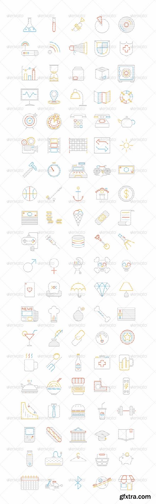 GraphicRiver - 500 Line Icons 7810258