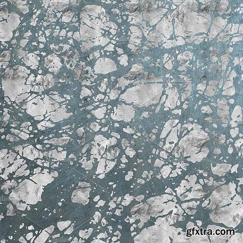 CreativeMarket Under The Ice Marbled Silver Foil 1153814