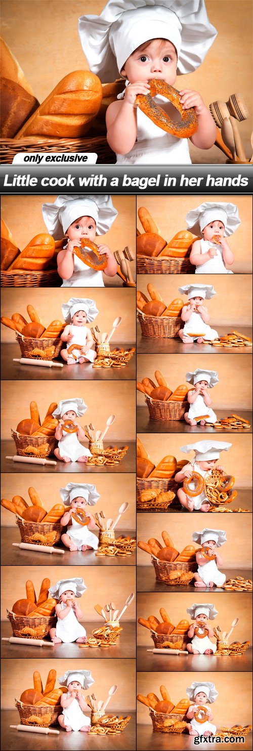 Little cook with a bagel in her hands - 13 UHQ JPEG