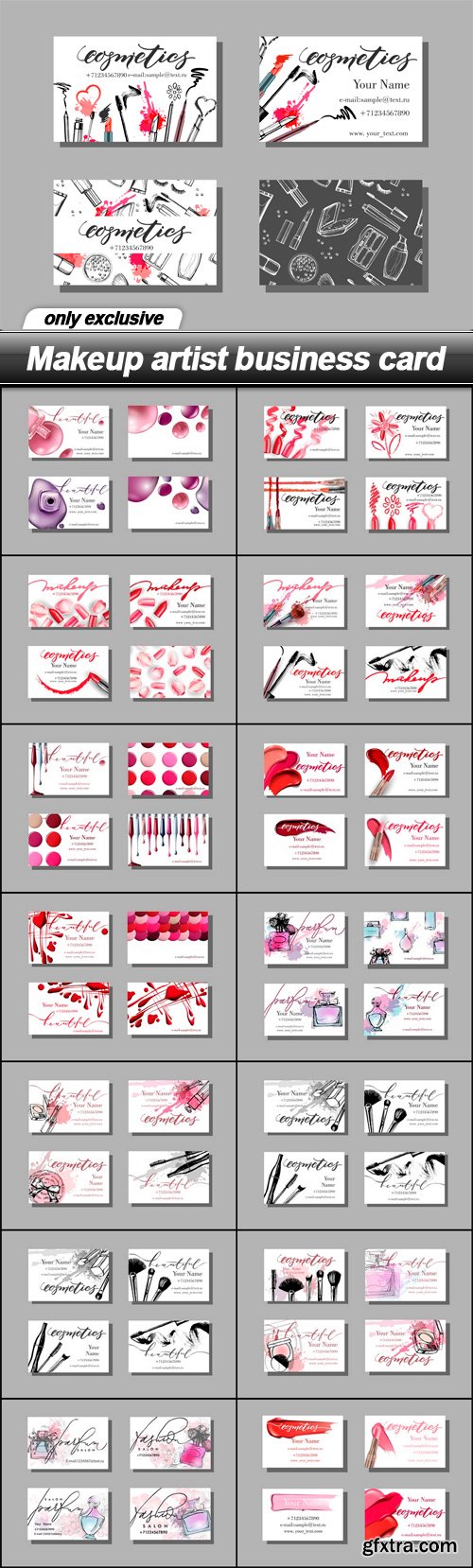 Makeup artist business card - 15 EPS