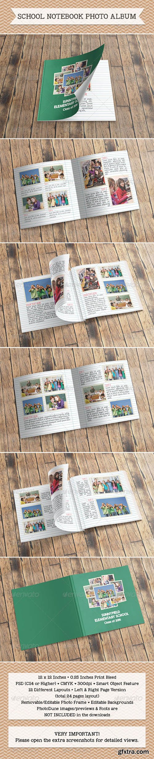 GraphicRiver School Notebook Photo Album 7476299