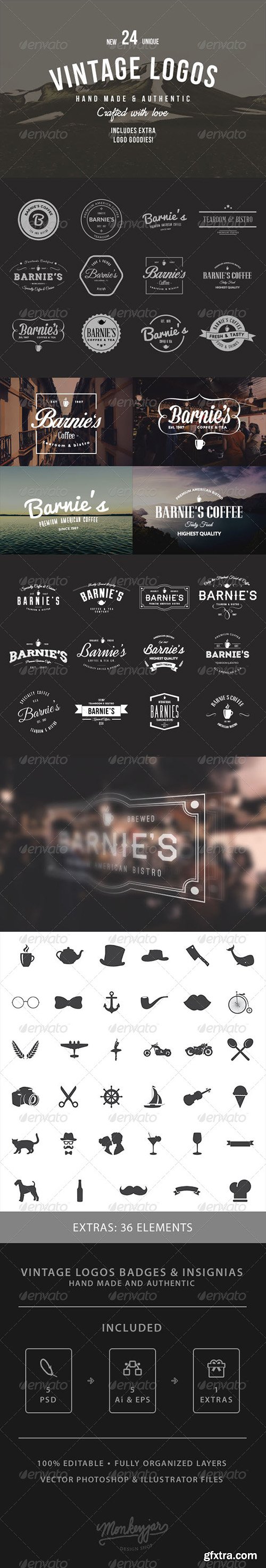 GraphicRiver 24 Old-School Logos & Badges 8470313