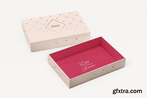 CreativeMarket Gift Box 3 Sizes Mock-up 1153565