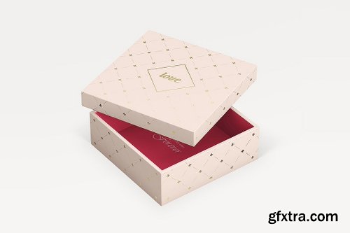 CreativeMarket Gift Box 3 Sizes Mock-up 1153565