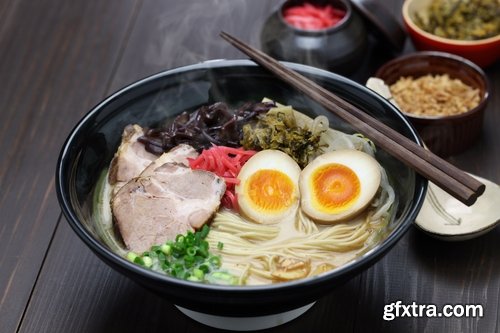 Collection of Japanese seafood soup noodles egg 25 HQ Jpeg