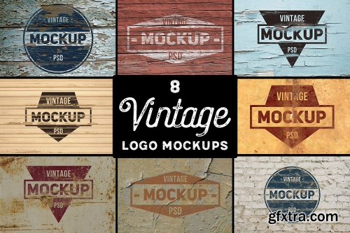 CreativeMarket 8 Vintage Logo Mockups 1153921