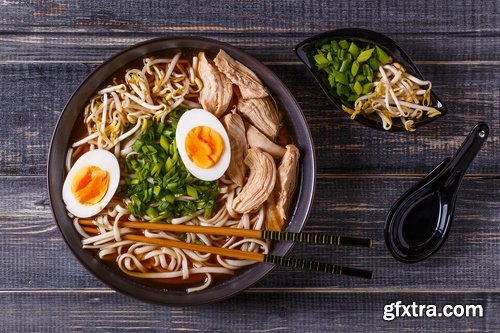 Collection of Japanese seafood soup noodles egg 25 HQ Jpeg