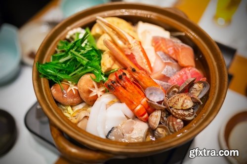 Collection of Japanese seafood soup noodles egg 25 HQ Jpeg