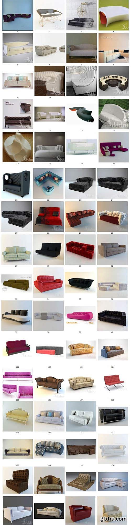 3DDD Sofa 3D models