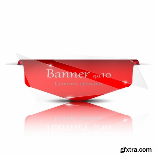 Collection banner button design web site tool key 25 EPS