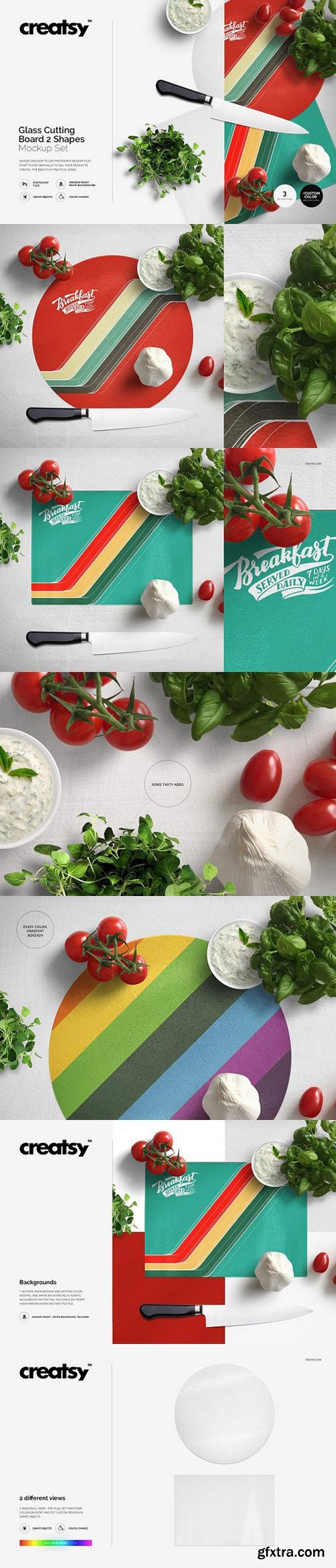 CM - Glass Cutting Board 2 Shapes Mockup 1176531