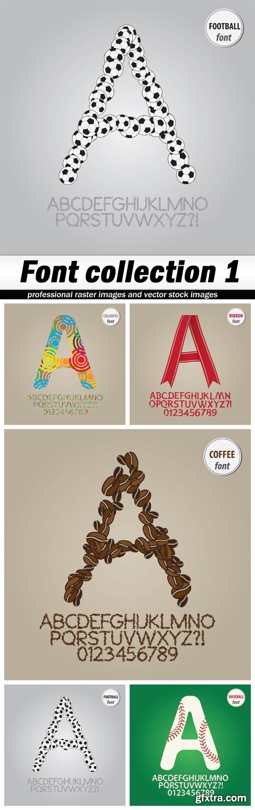 Font collection 1 - 5 EPS