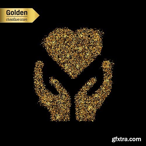 Golden creative icon - 6 EPS