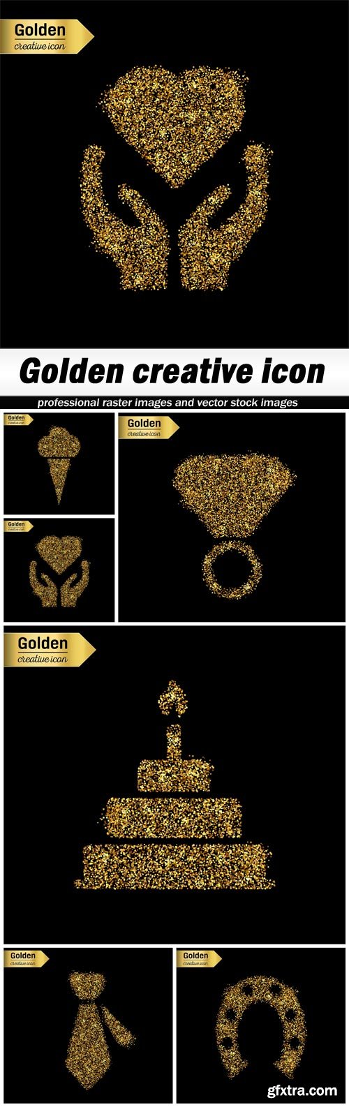 Golden creative icon - 6 EPS